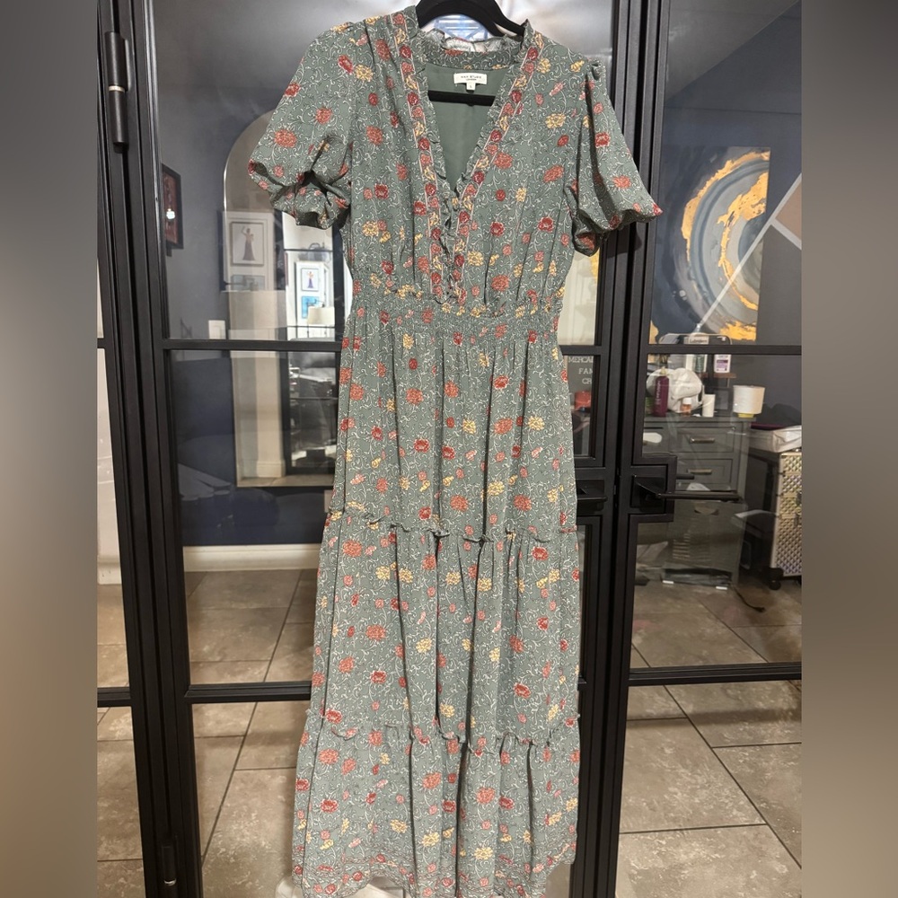 Max Studio Green Floral Maxi Dress